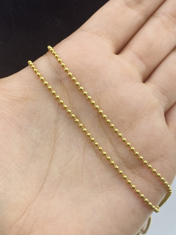 Cadena de perlas pequeñas para dama, oro de 18k