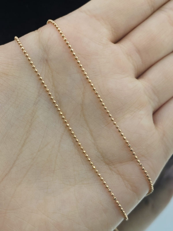 Cadena perlas para dama, oro rosa de 18k
