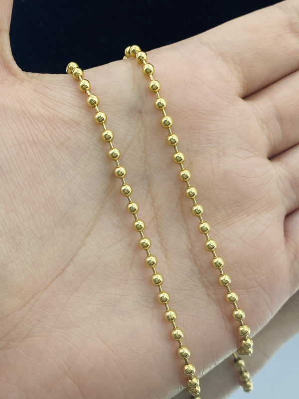 Cadena perlas para dama, oro de 18k