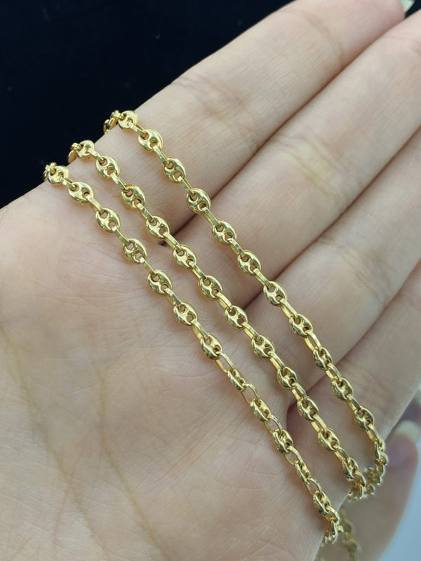 Cadena Gucci para caballero, oro de 18k