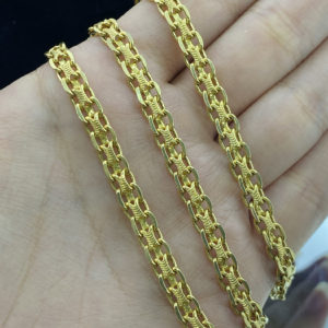 Cadena Tejido Chino para caballero, oro de 18k