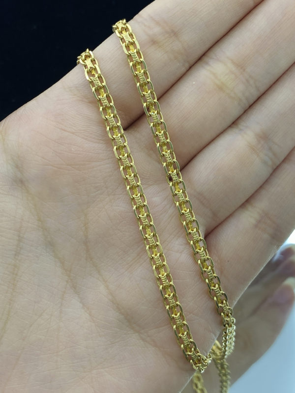 Cadena Tejido Chino para caballero, oro de 18k
