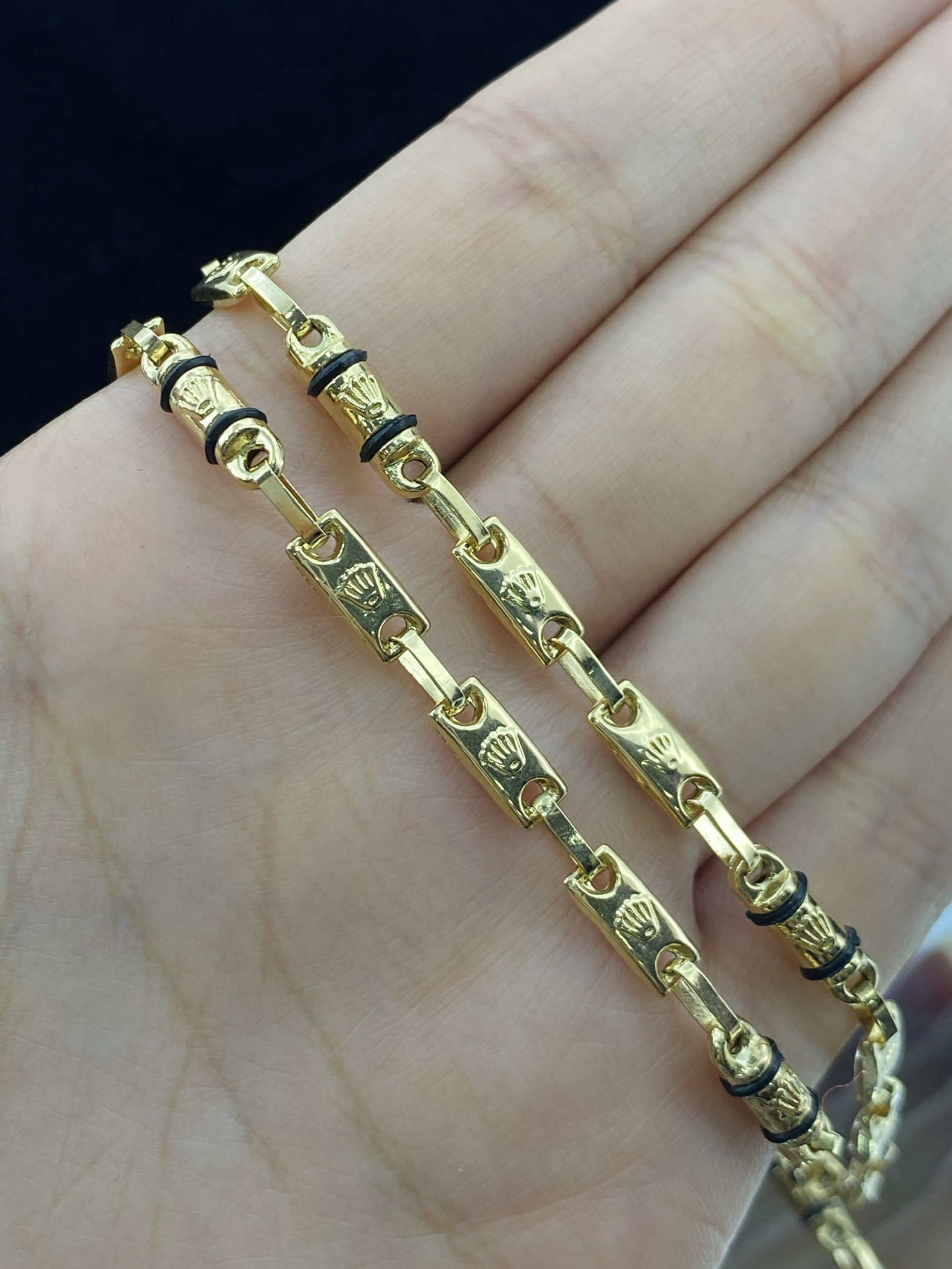 Cadena para caballero, oro de 18k