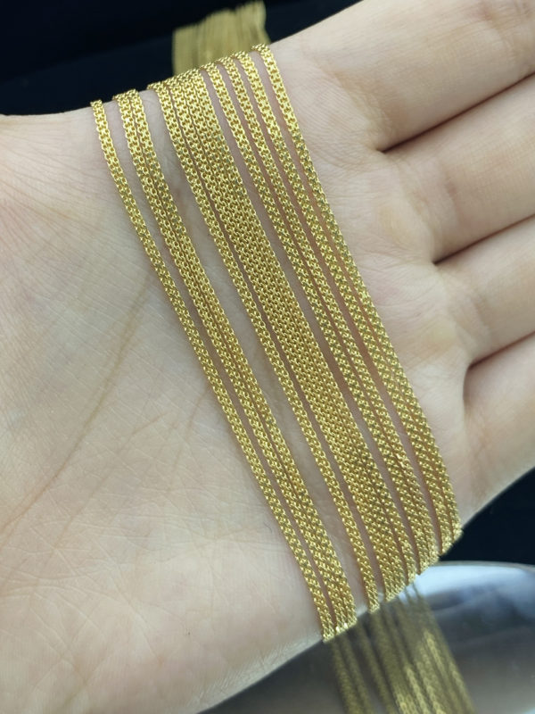 Cadena de Bordillo para caballero, oro de 18k